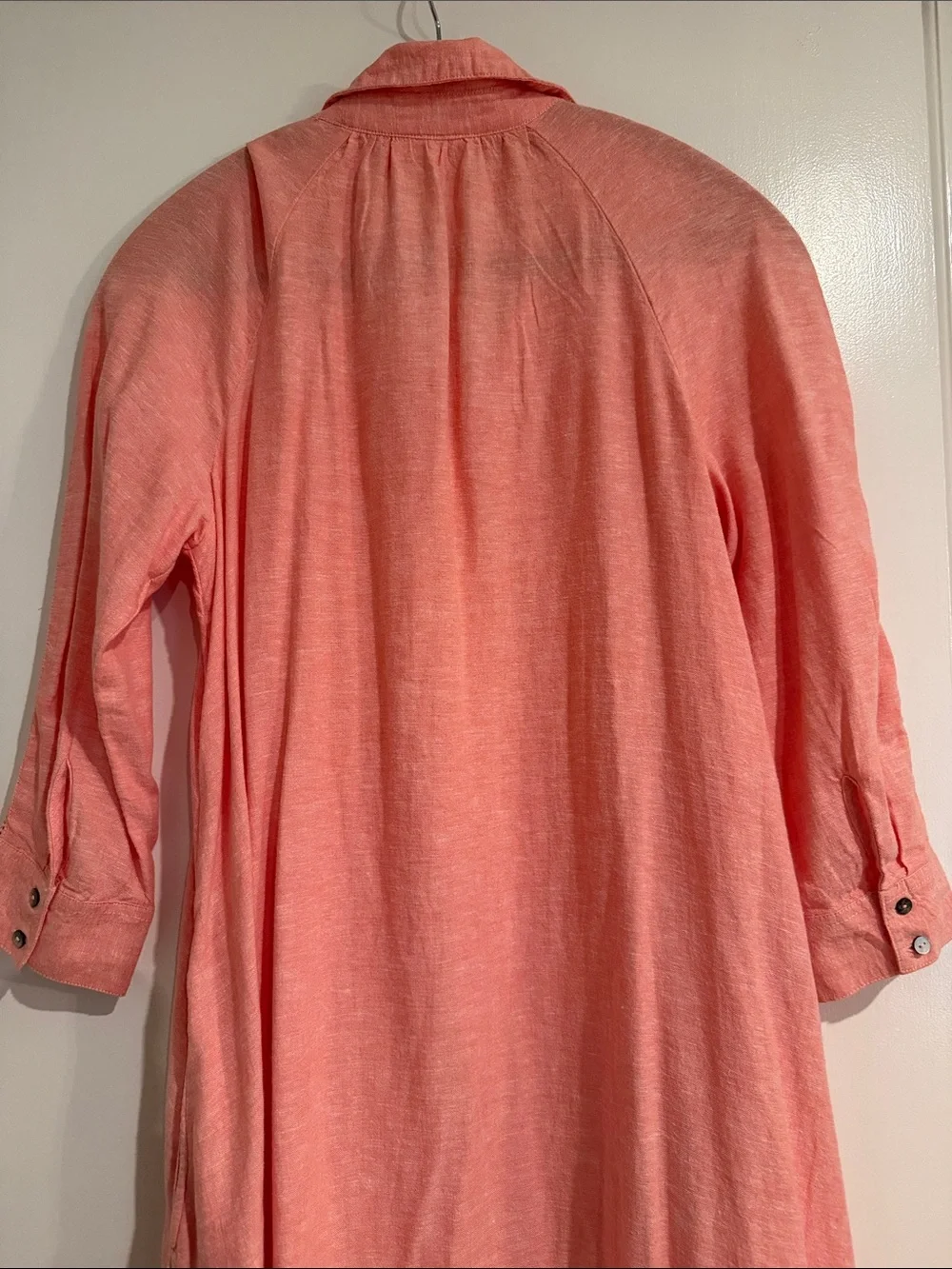 Calypso St. Barth Coral Maxi Button-Front Dress